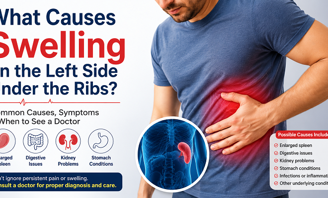 What Causes Swelling on the Left Side Under the Ribs?