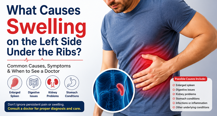 What Causes Swelling on the Left Side Under the Ribs?